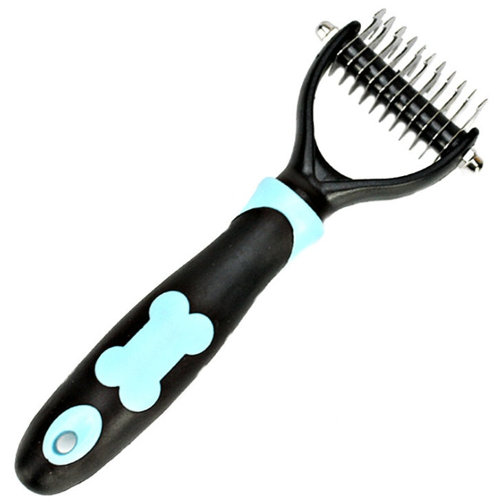 JMT-375434 All-in-One Pet Dematting and Deshedding Comb with Stainless Steel Teeth and Comfortable Handle