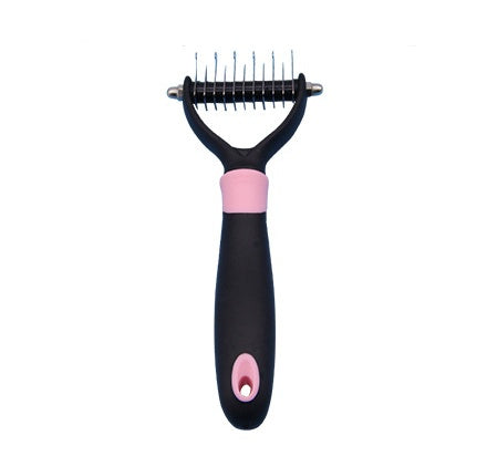 JMT-375434 All-in-One Pet Dematting and Deshedding Comb with Stainless Steel Teeth and Comfortable Handle
