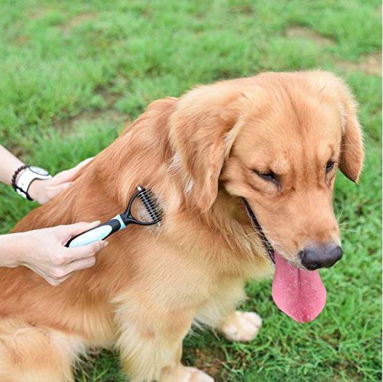 JMT-375434 All-in-One Pet Dematting and Deshedding Comb with Stainless Steel Teeth and Comfortable Handle