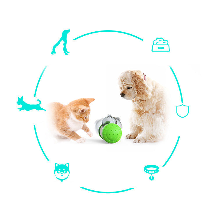 JMT-375498 Interactive Food-Leaking Cat Swing Toy - 14.6cm ABS Design for Dogs and Cats - Available in Multiple Colors