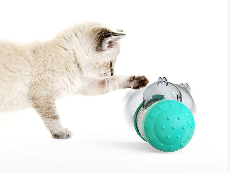 JMT-375498 Interactive Food-Leaking Cat Swing Toy - 14.6cm ABS Design for Dogs and Cats - Available in Multiple Colors