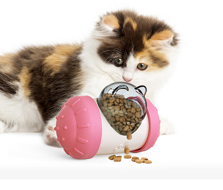 JMT-375498 Interactive Food-Leaking Cat Swing Toy - 14.6cm ABS Design for Dogs and Cats - Available in Multiple Colors