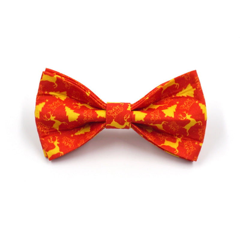 JMT-375690 Detachable Bow Collar and Towing Rope Set in Christmas Deer Rose Gold