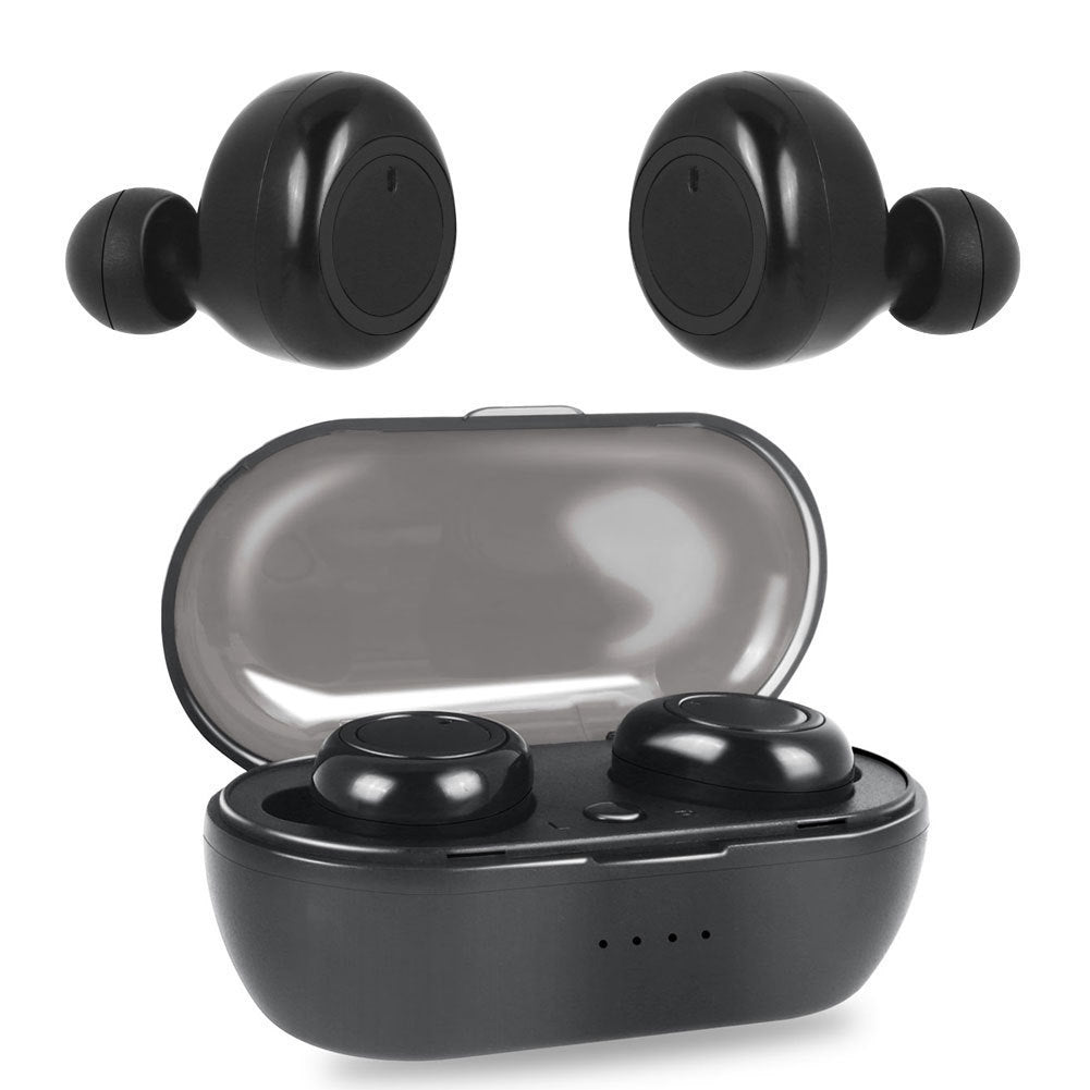 JMT-375690 Wireless Bluetooth TWS Earbuds with Charging Case - Ergonomic Design, Hi-Fi Sound, Automatic Pairing, Up to 4 Hours Playback