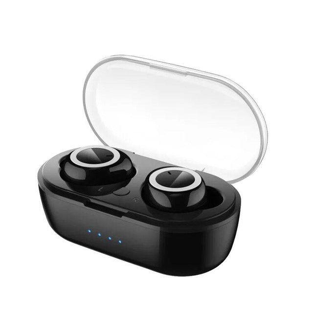 JMT-375690 Wireless Bluetooth TWS Earbuds with Charging Case - Ergonomic Design, Hi-Fi Sound, Automatic Pairing, Up to 4 Hours Playback