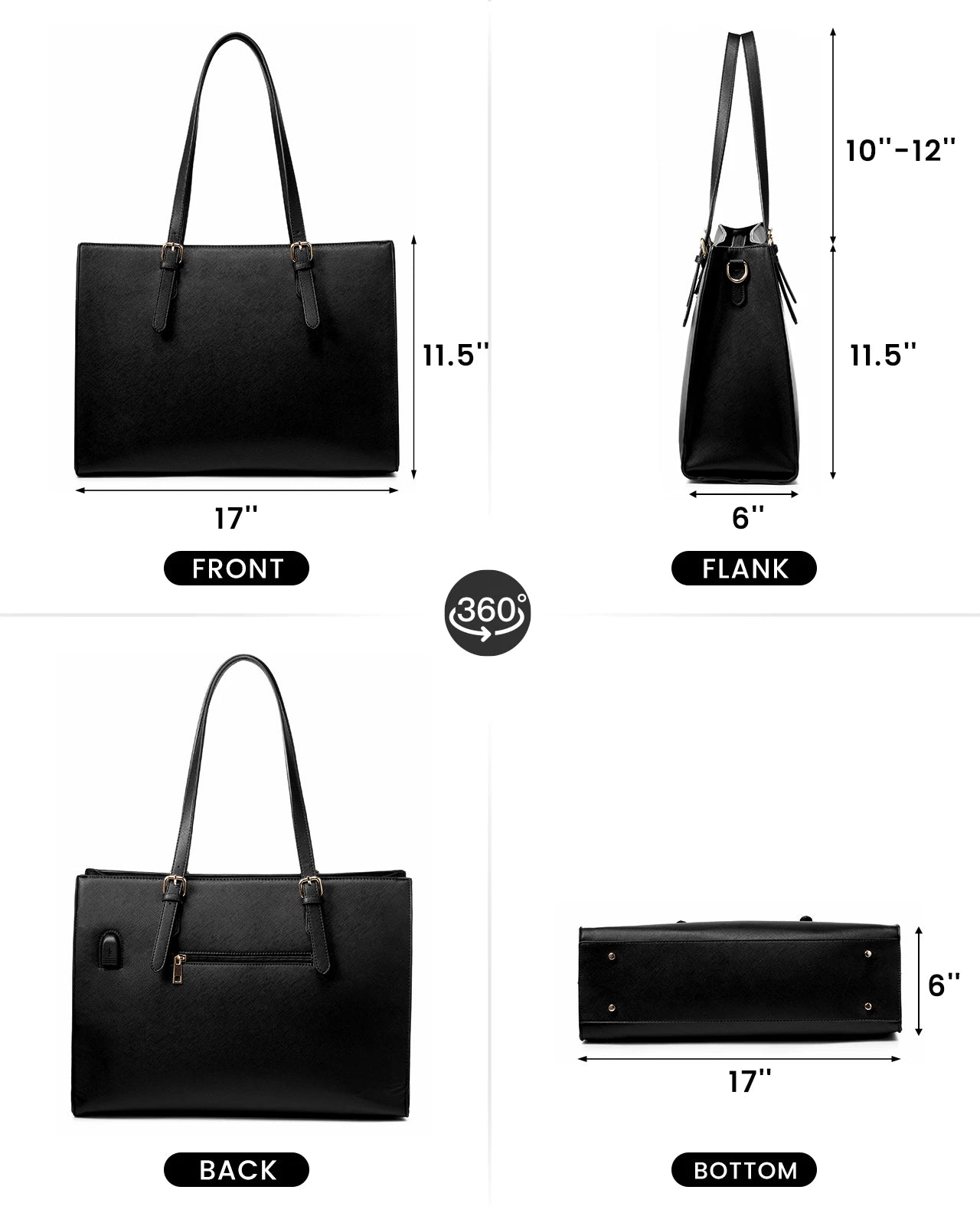 JMT-376074 Business Briefcase & Computer Purse Set for Women - Stylish Laptop Tote and Shoulder Bag for Office and School