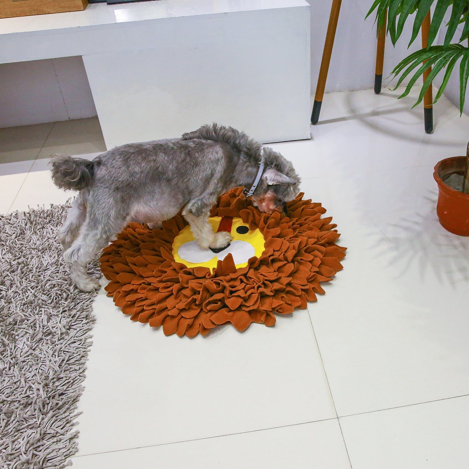 JMT-376330 Lion Sniffing Pad for Dogs and Cats - Food Hide Blanket for Stress Relief and Playtime