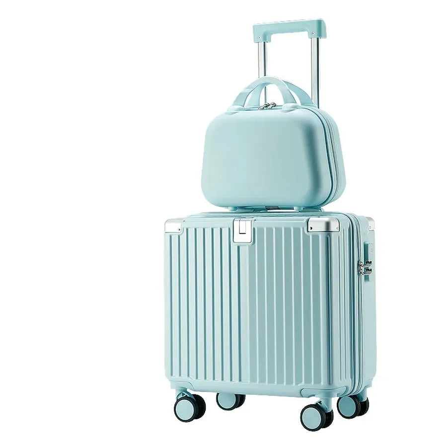 JMT-376394 Compact Gold Luggage Set for Travel with Small Computer Storage
