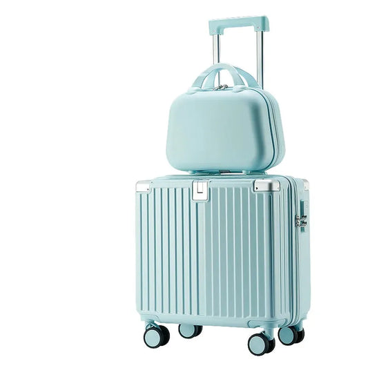 JMT-376394 Compact Gold Luggage Set for Travel with Small Computer Storage