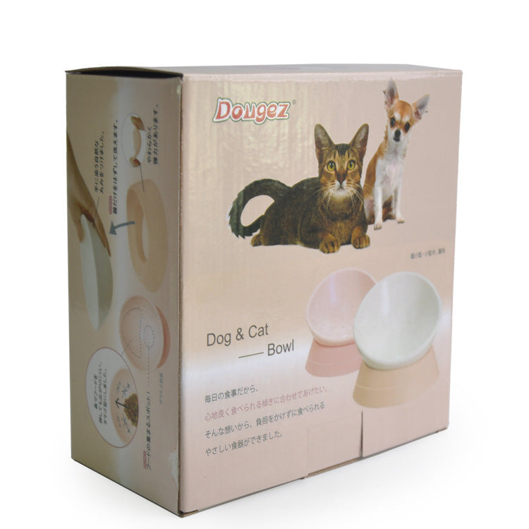 JMT-376522 Tilt-Resistant Non-Slip Pet Bowl with Flat Face Design for Convenient Feeding