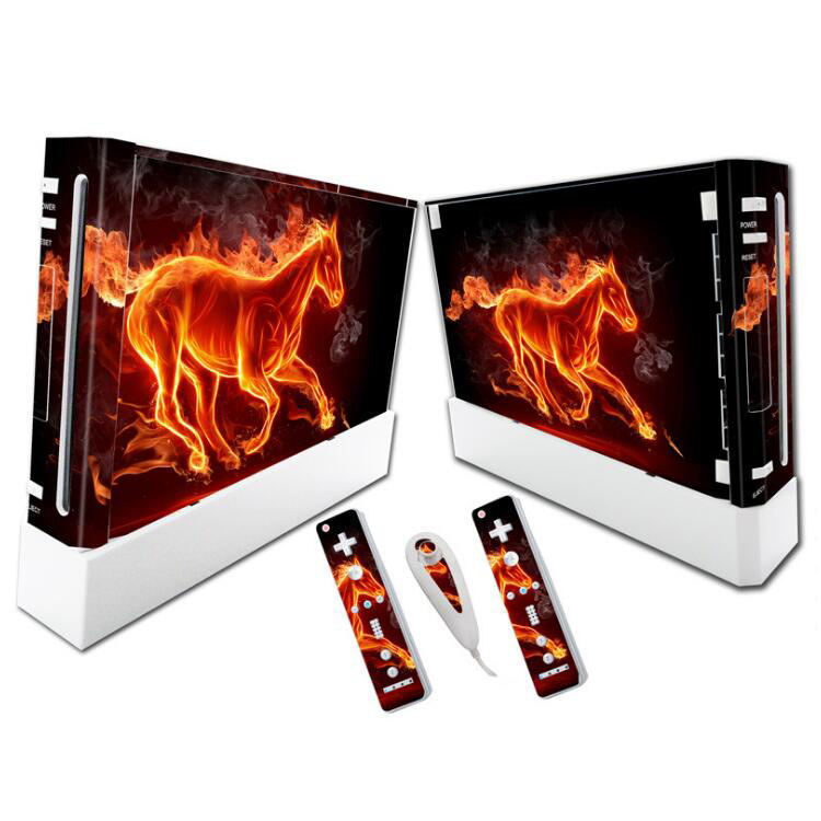 JMT-376970 Wii Console and Dual Remote PVC Decal Sticker Cover with Ventilation Slots