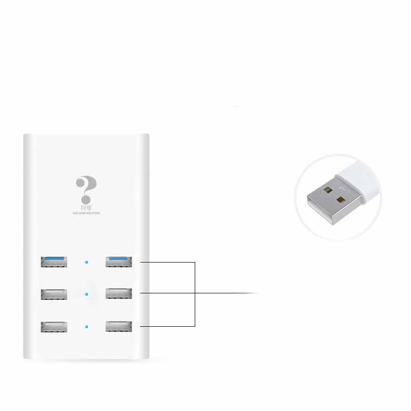 JMT-377034 Smart Multi-Port USB Charger with 1.5m Cable and Indicator Function - 36W Output