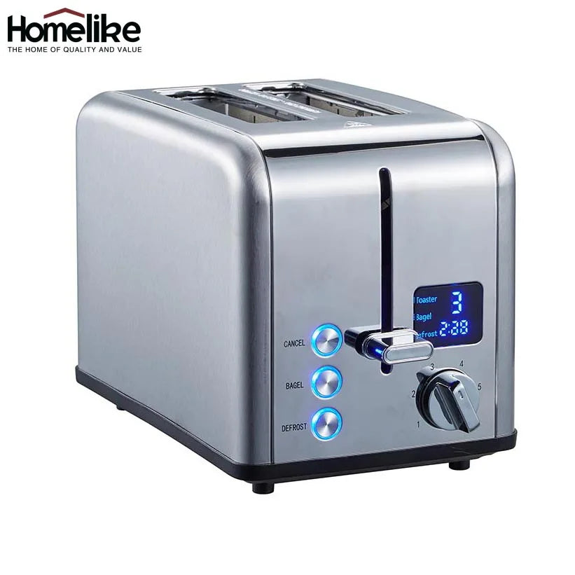 JMT-377162 2-Slice Smart Touchscreen Bread Toaster with LED Display and Dust Cover