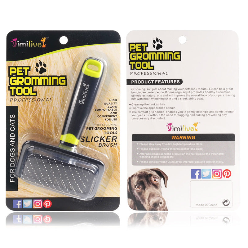 JMT-377738 Grooming Comb for Cats and Dogs - ABS Material, Available in Green and Red