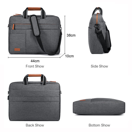 JMT-378314 Versatile Waterproof Briefcase for 14 to 17 Inch Laptops and Tablets, Ideal for Work and Travel