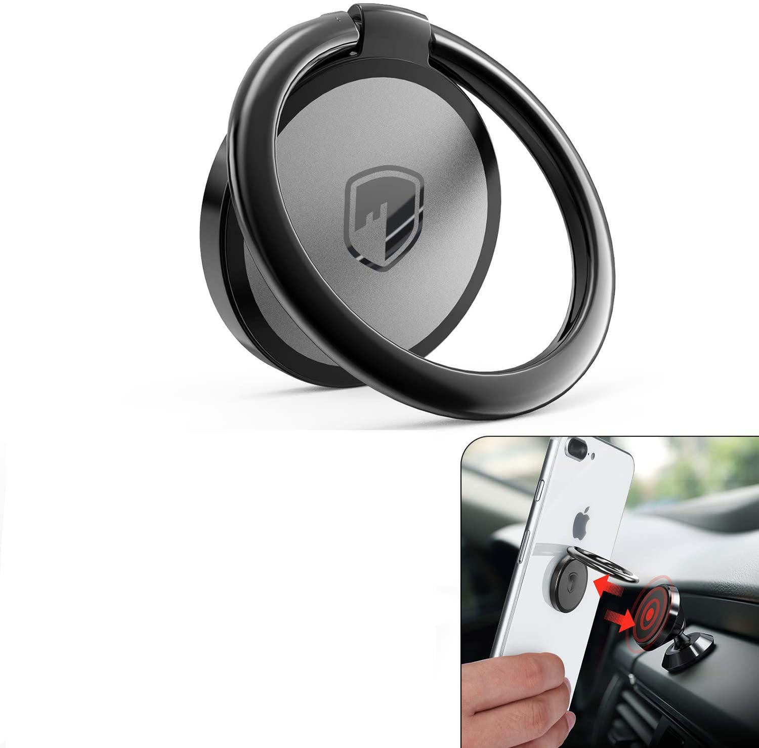JMT-378506 Zinc Alloy Mobile Phone Ring Holder Stand for All Smartphones and Tablets