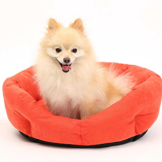 JMT-378954 Cozy Pet Nest for Dogs - Soft Cloth Bed in Red, Blue, and Khaki, 50*15CM