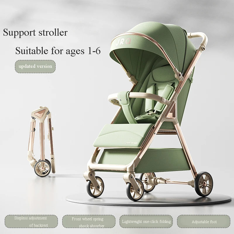 JMT-379082 Durable Aluminium Baby Stroller with Anti-Tip Design and One-Click Fold Feature
