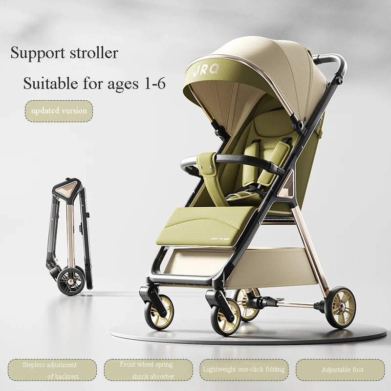 JMT-379082 Durable Aluminium Baby Stroller with Anti-Tip Design and One-Click Fold Feature