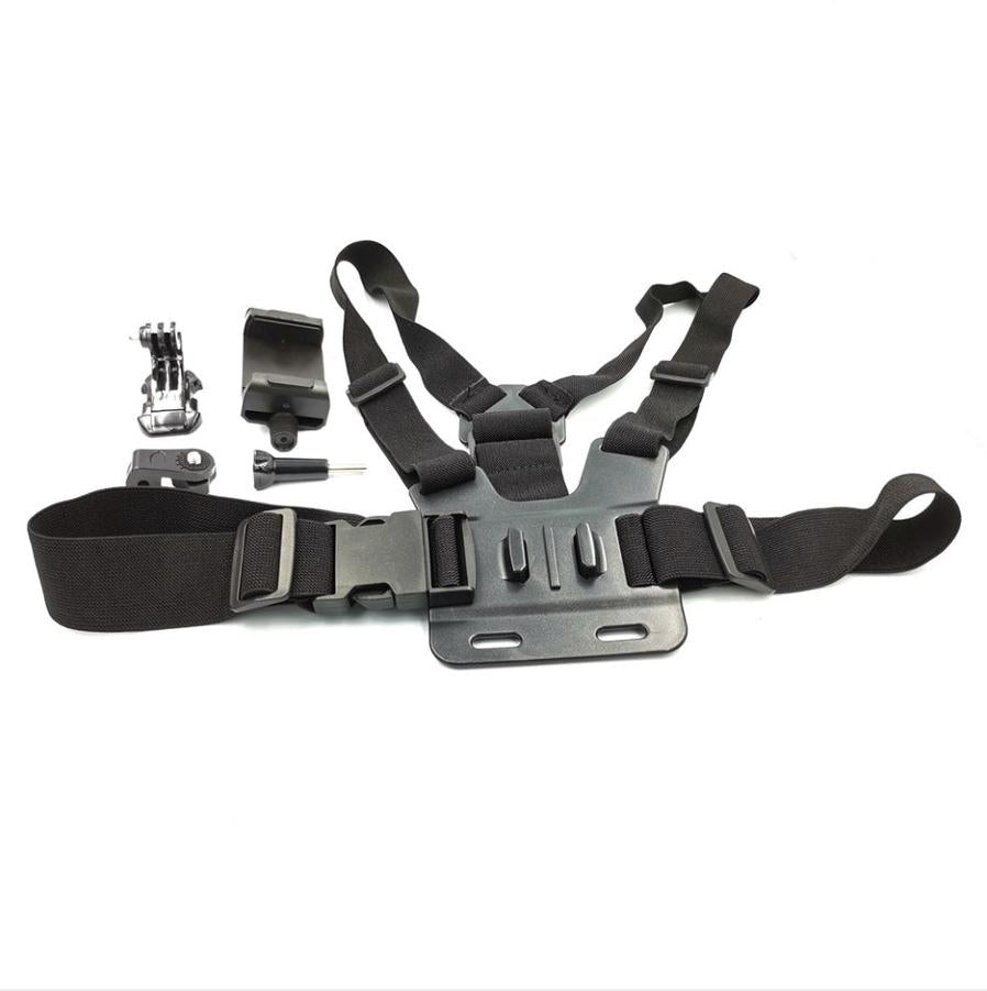 JMT-379658 Adjustable Chest Strap Clip for Mobile Phones and Sports Cameras, Fits 4-6 Inch Devices, Made of Plastic and Nylon