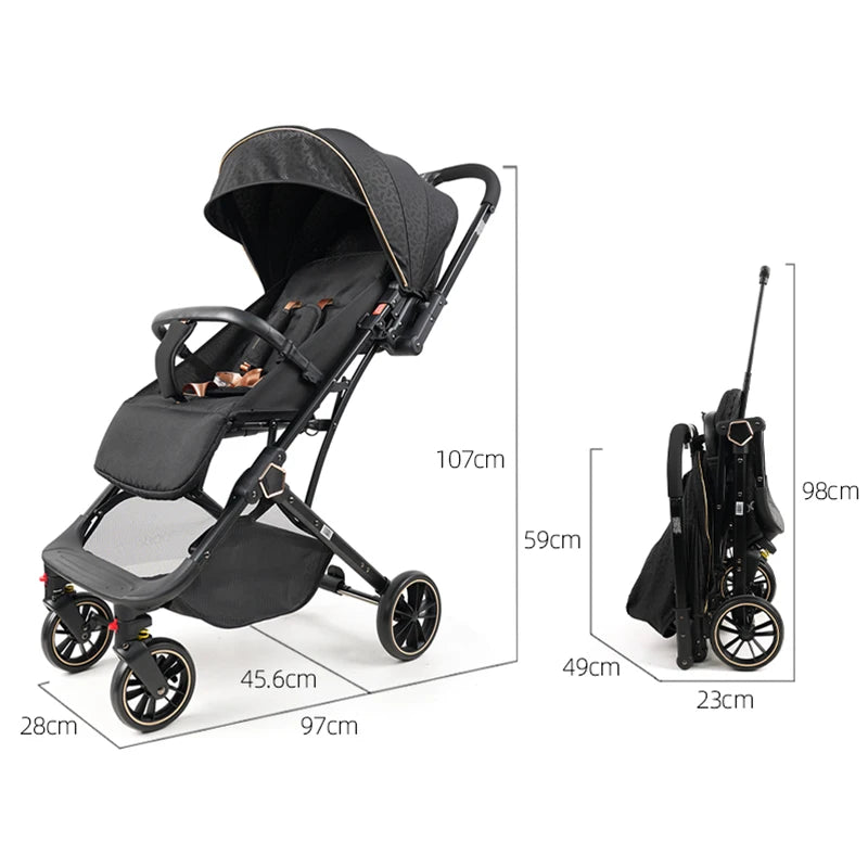 JMT-379658 Lightweight 2 in 1 Foldable Baby Stroller and Pushchair for Infants