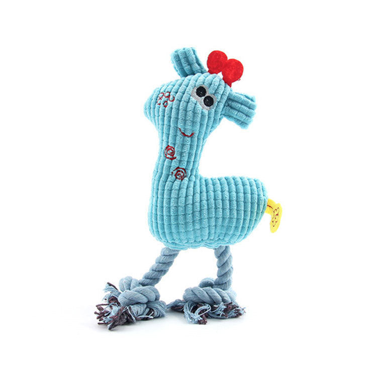 JMT-379786 Plush Velvet Flamingo Dog Toy - Bite-Resistant and Wear-Resistant, 35x15cm