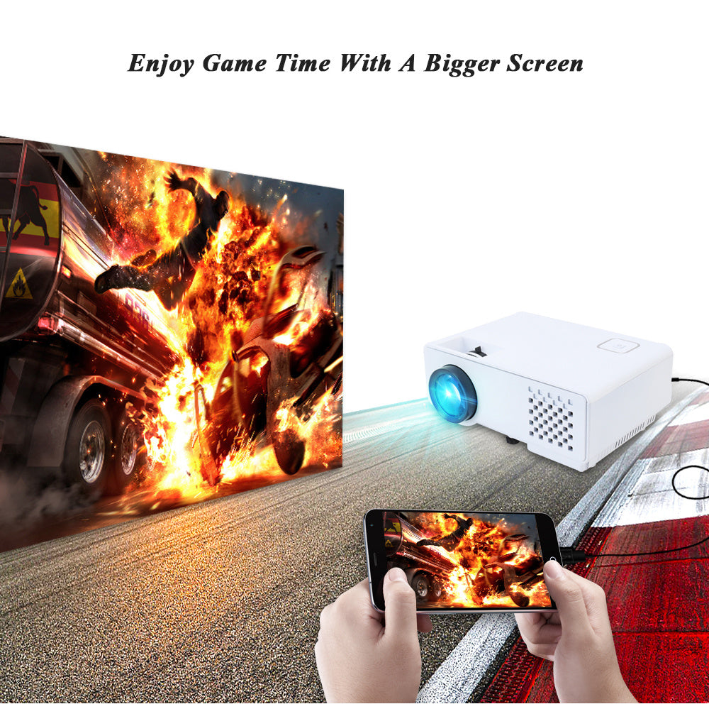 JMT-379978 Compact Mini Projector RD-810 - 800x480 Resolution for Home & Outdoor Use