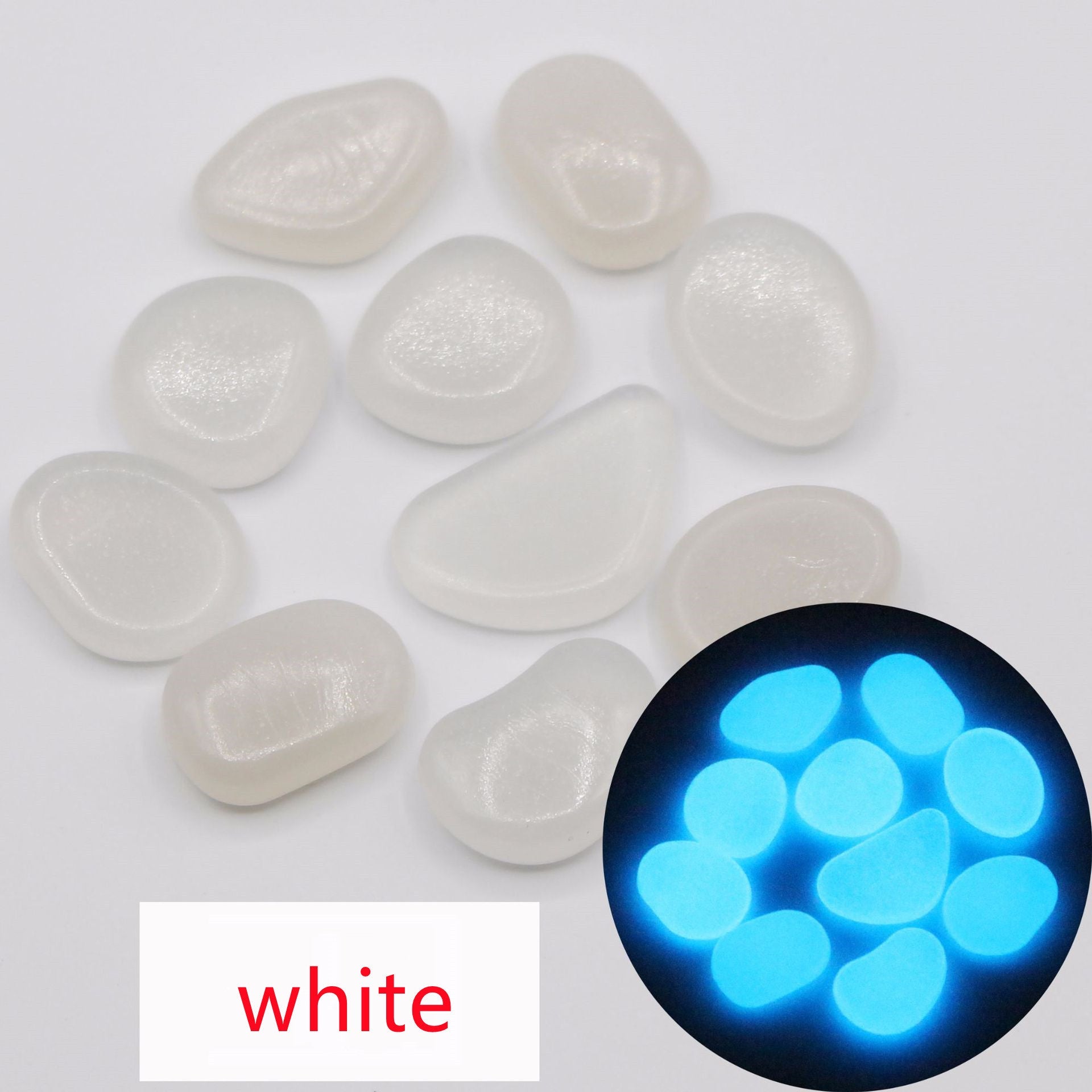 JMT-379978 Luminous Fluorite Pebbles for Night Fishing – Durable and Attractive Artificial Stones for Enhanced Bait Visibility