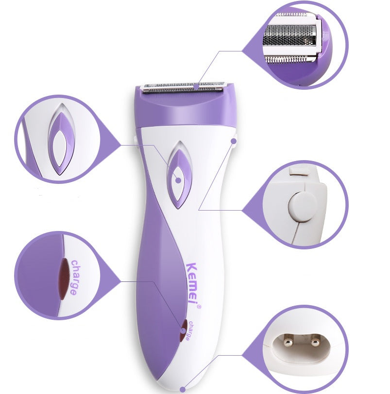 JMT-380042 High-Speed Shaving Hair Removal Device with Triple Blades and Anti-Clip System