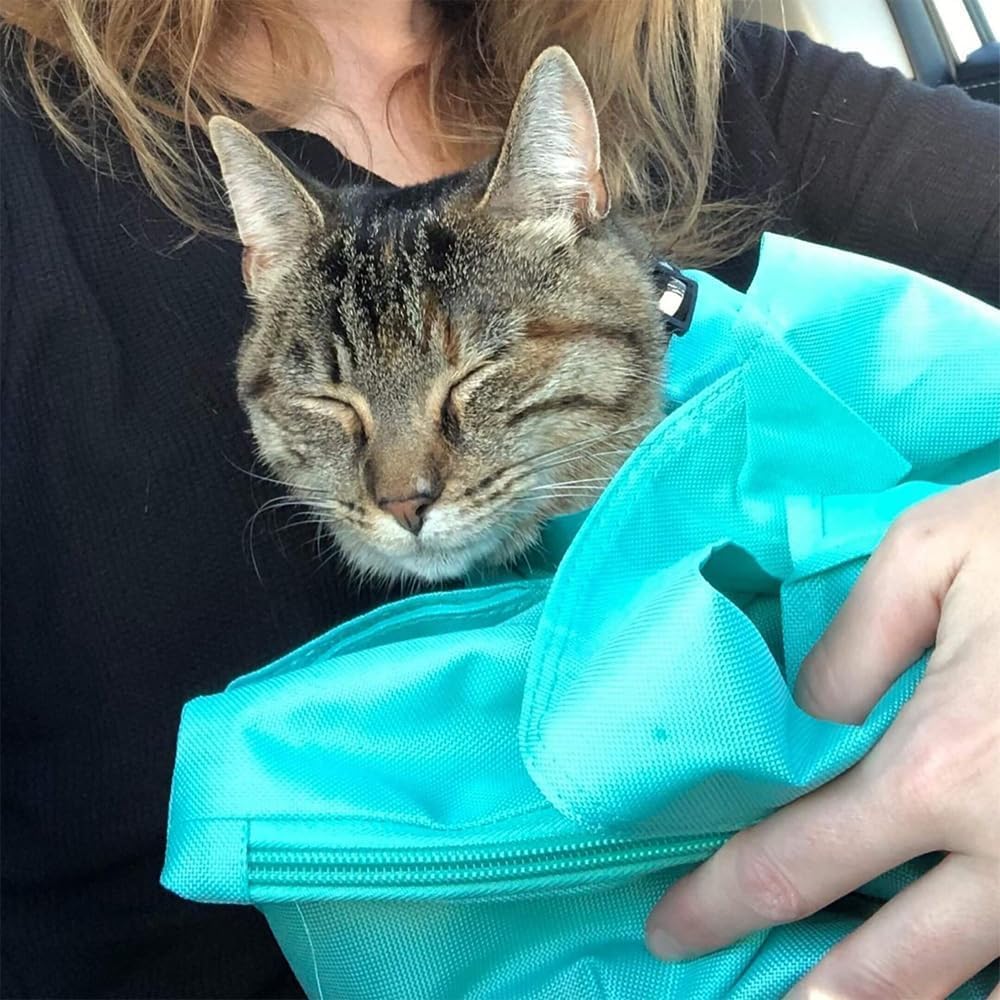 JMT-380298 Foldable Cat Carrier Pouch for Easy Travel and Nail Trimming - Soft Tote Design for Adult Cats