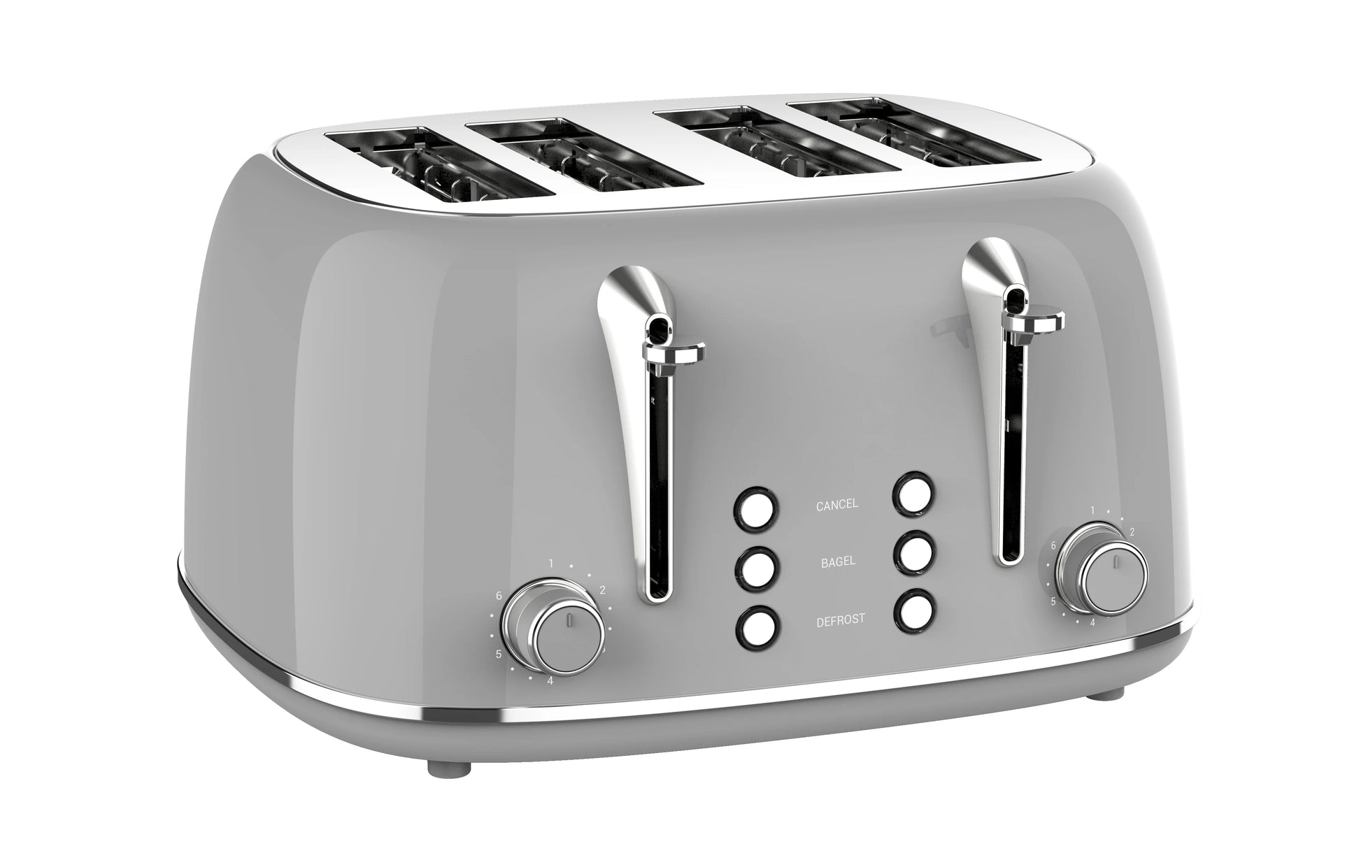 JMT-380746 Retro 4 Slice Wide Slot Bread Toaster with Even Baking and 6 Shade Levels