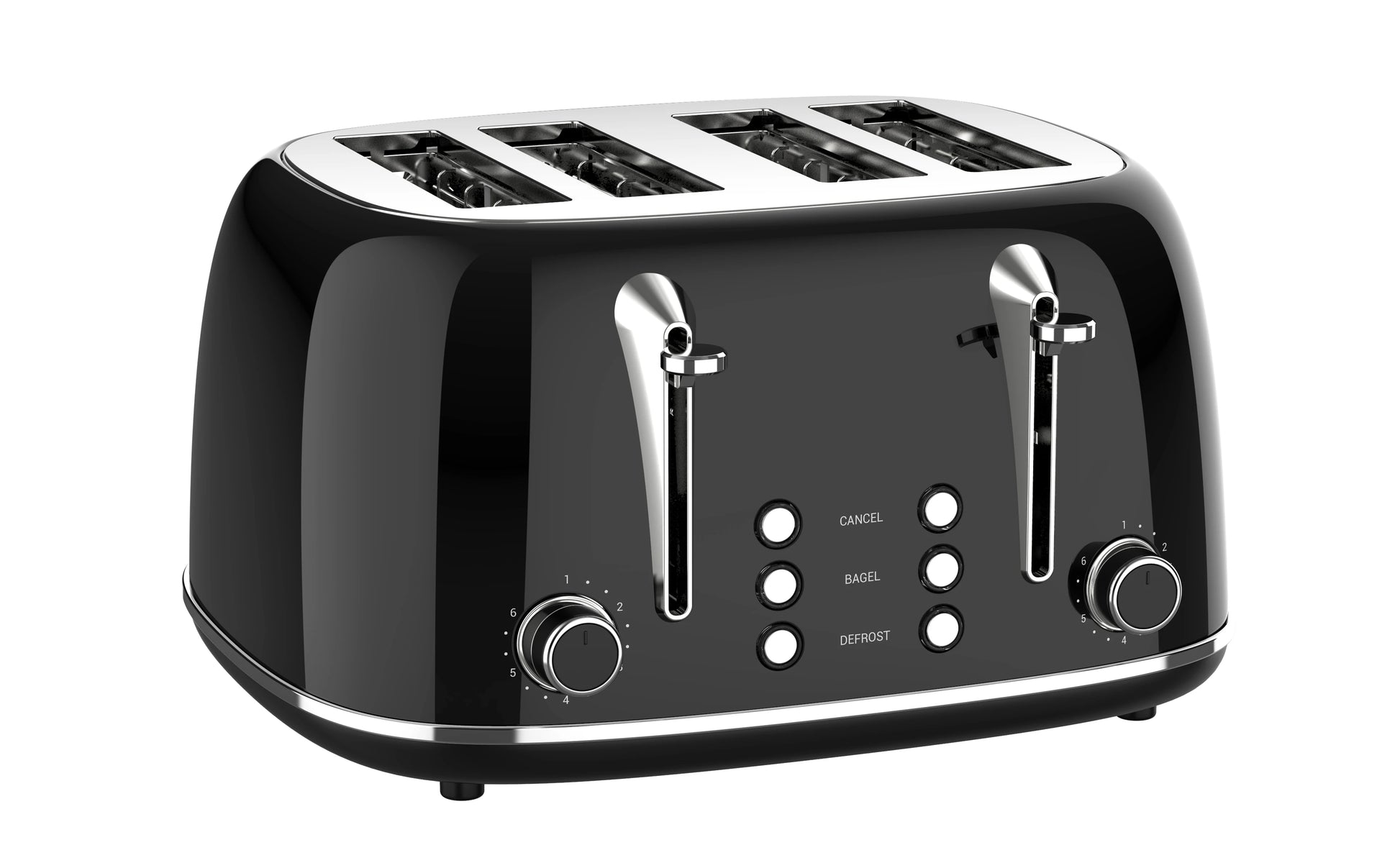 JMT-380746 Retro 4 Slice Wide Slot Bread Toaster with Even Baking and 6 Shade Levels