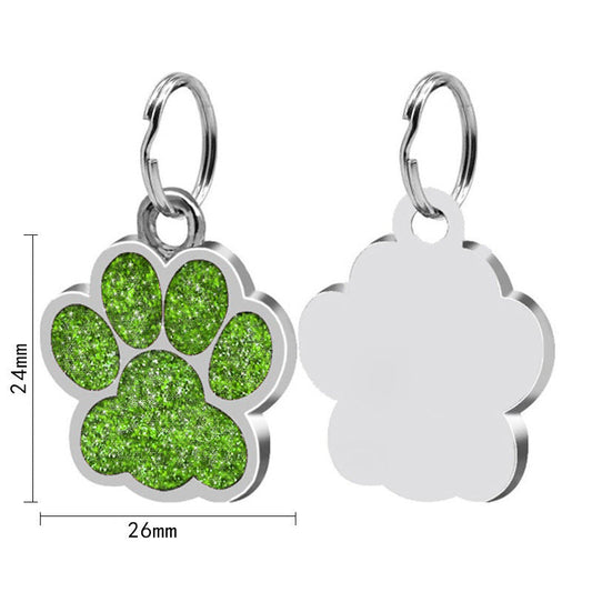 JMT-381130 Personalized Stainless Steel Dog Tag Keychain - Customizable Pet Pendant in Multiple Colors