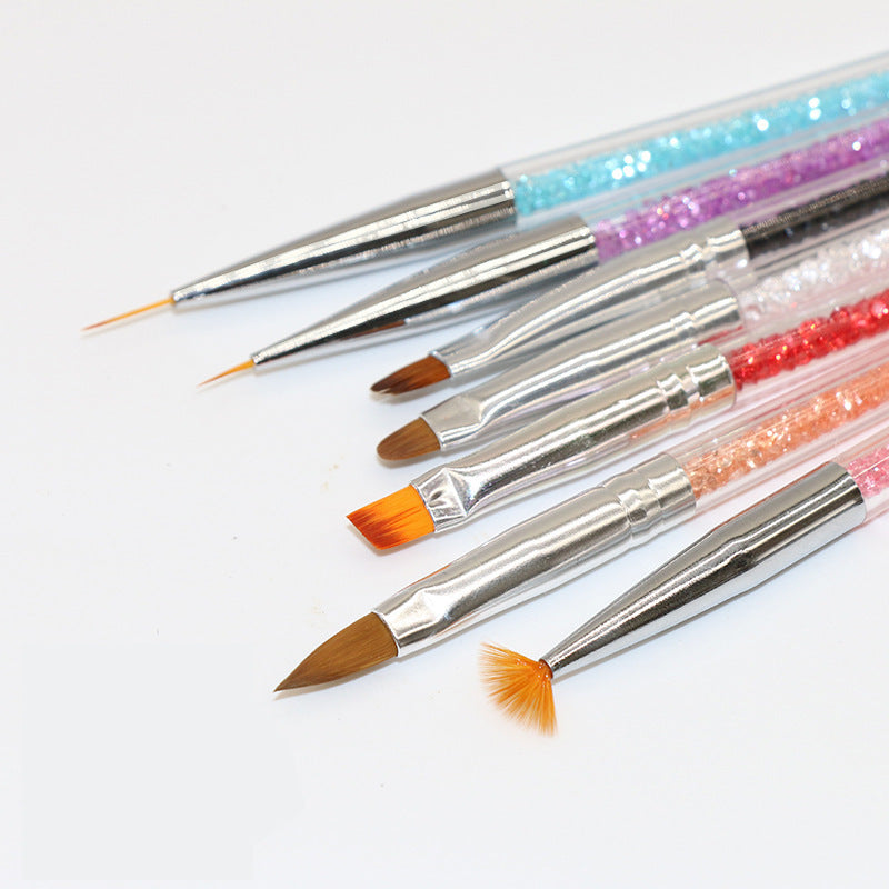 JMT-381258 Rhinestone Nail Art Drawing Pens - Set of 7 for Creative Nail Designs