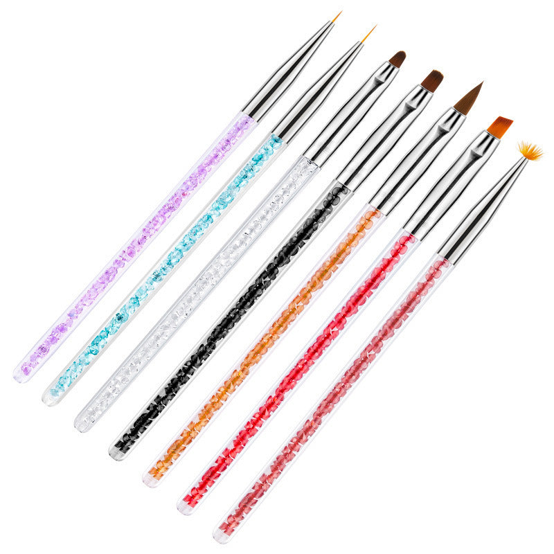 JMT-381258 Rhinestone Nail Art Drawing Pens - Set of 7 for Creative Nail Designs