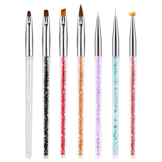 JMT-381258 Rhinestone Nail Art Drawing Pens - Set of 7 for Creative Nail Designs