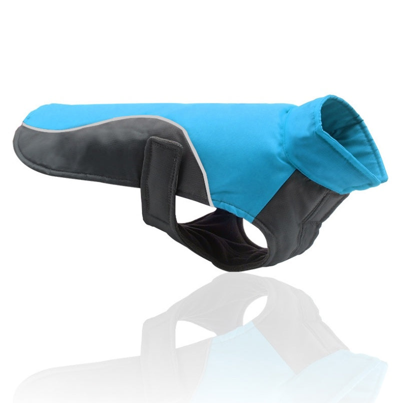 JMT-381578 Reflective Waterproof Dog Jacket in Blue and Red for Large Breeds - Multiple Sizes Available from S to 5XL