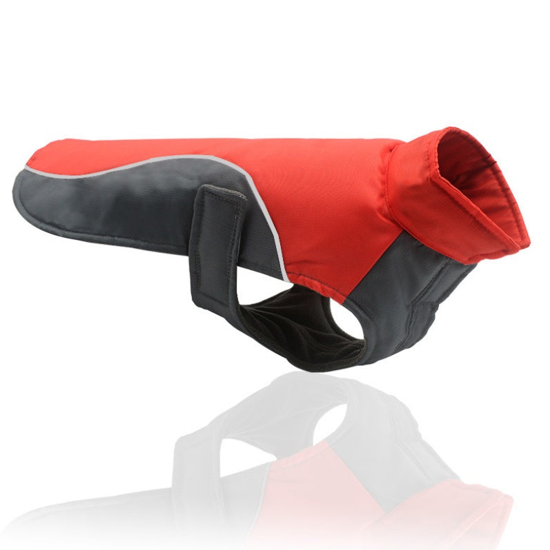 JMT-381578 Reflective Waterproof Dog Jacket in Blue and Red for Large Breeds - Multiple Sizes Available from S to 5XL