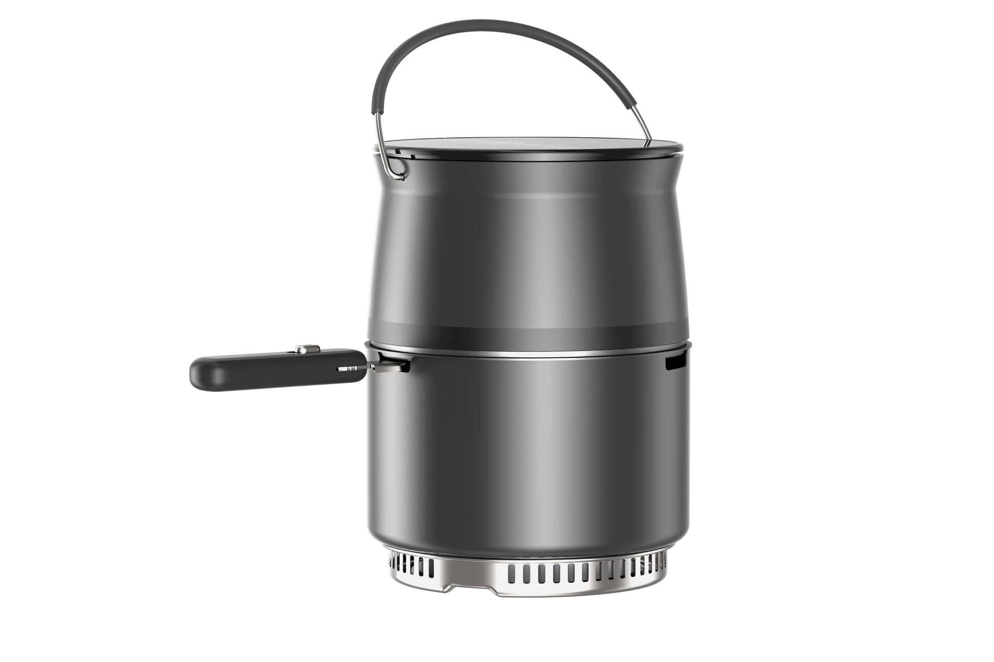 JMT-381706 Portable 2L Outdoor Air Fryer with Multifunctional Cooking Capabilities for Energy-Efficient Charcoal Use