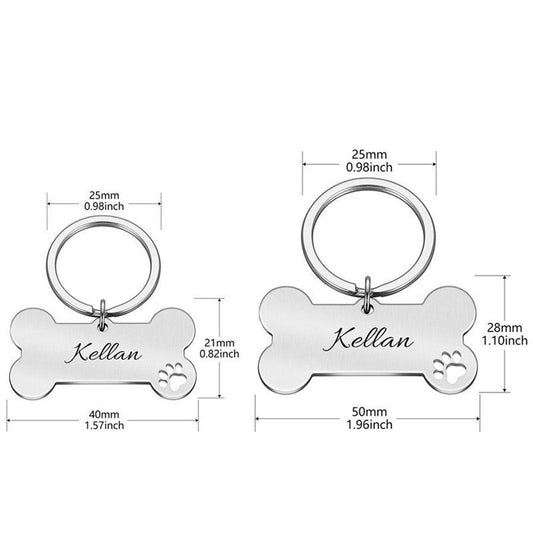 JMT-381770 Personalized Stainless Steel Anti-Lost Pet ID Tag for Dog Collars