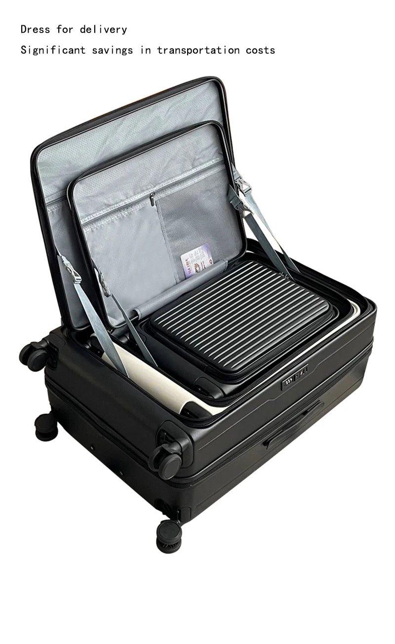 JMT-381834 Luxury Travel Suitcase Set with Silent Universal Wheels and Carry Bag for Adults