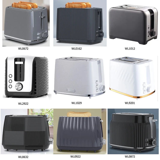 JMT-381898 Modern 2-Slice Wide Slot Toaster for Efficient Breakfast Preparation in Black