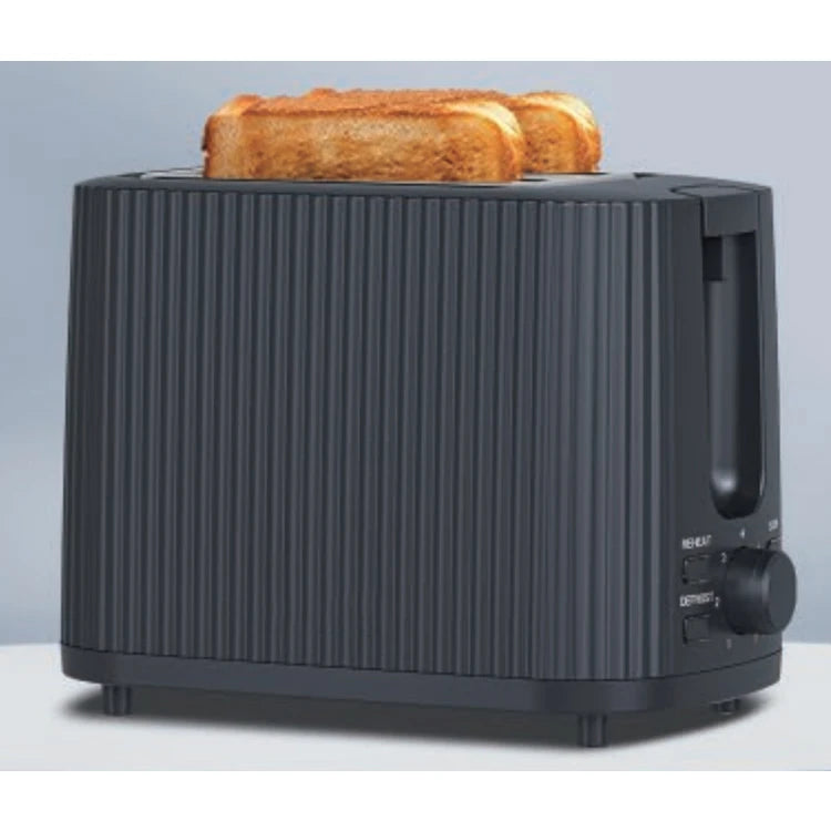 JMT-381898 Modern 2-Slice Wide Slot Toaster for Efficient Breakfast Preparation in Black
