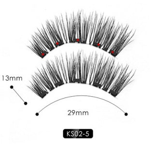 JMT-382218 Natural Magnetic Liquid Eyeliner with Handmade False Eyelashes and Tweezers Set
