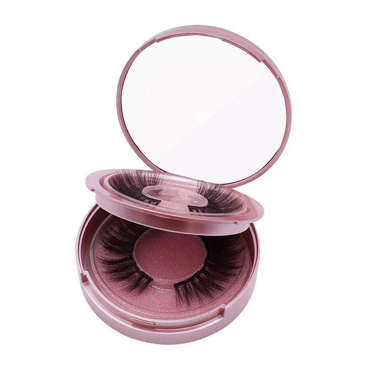 JMT-382218 Natural Magnetic Liquid Eyeliner with Handmade False Eyelashes and Tweezers Set