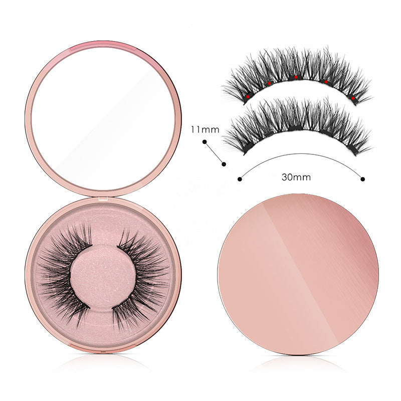 JMT-382218 Natural Magnetic Liquid Eyeliner with Handmade False Eyelashes and Tweezers Set