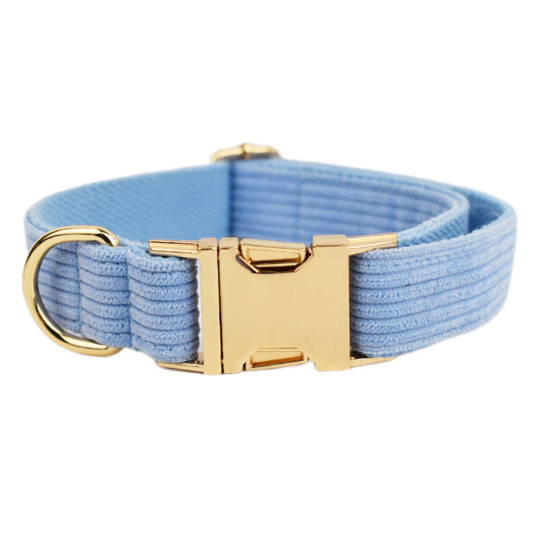 JMT-382282 Soft Velvet Dog Collar Set with Leash, Bow, Flower, Vest, and Poop Bag - Adjustable Sizes XS to XL