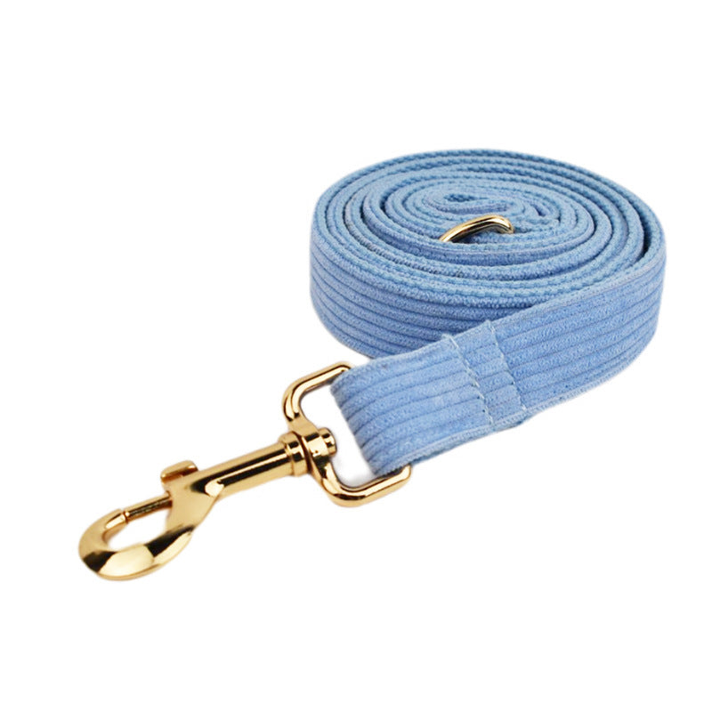 JMT-382282 Soft Velvet Dog Collar Set with Leash, Bow, Flower, Vest, and Poop Bag - Adjustable Sizes XS to XL