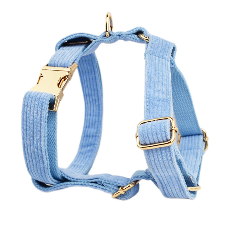 JMT-382282 Soft Velvet Dog Collar Set with Leash, Bow, Flower, Vest, and Poop Bag - Adjustable Sizes XS to XL