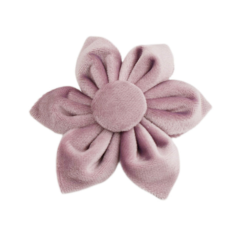 JMT-382282 Soft Velvet Dog Collar Set with Leash, Bow, Flower, Vest, and Poop Bag - Adjustable Sizes XS to XL